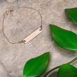 Faith Engraved Rose gold/Silver Bar Chain Bracelet