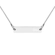 Calm Engraved Rose gold/Silver Bar Chain Necklace