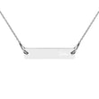 Calm Engraved Rose gold/Silver Bar Chain Necklace
