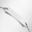Calm Engraved Rose gold/Silver Bar Chain Bracelet